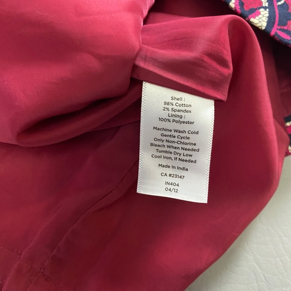 Talbots Pencil Skirt Sz 2 Maroon Magenta Paisley - Picture 4 of 8